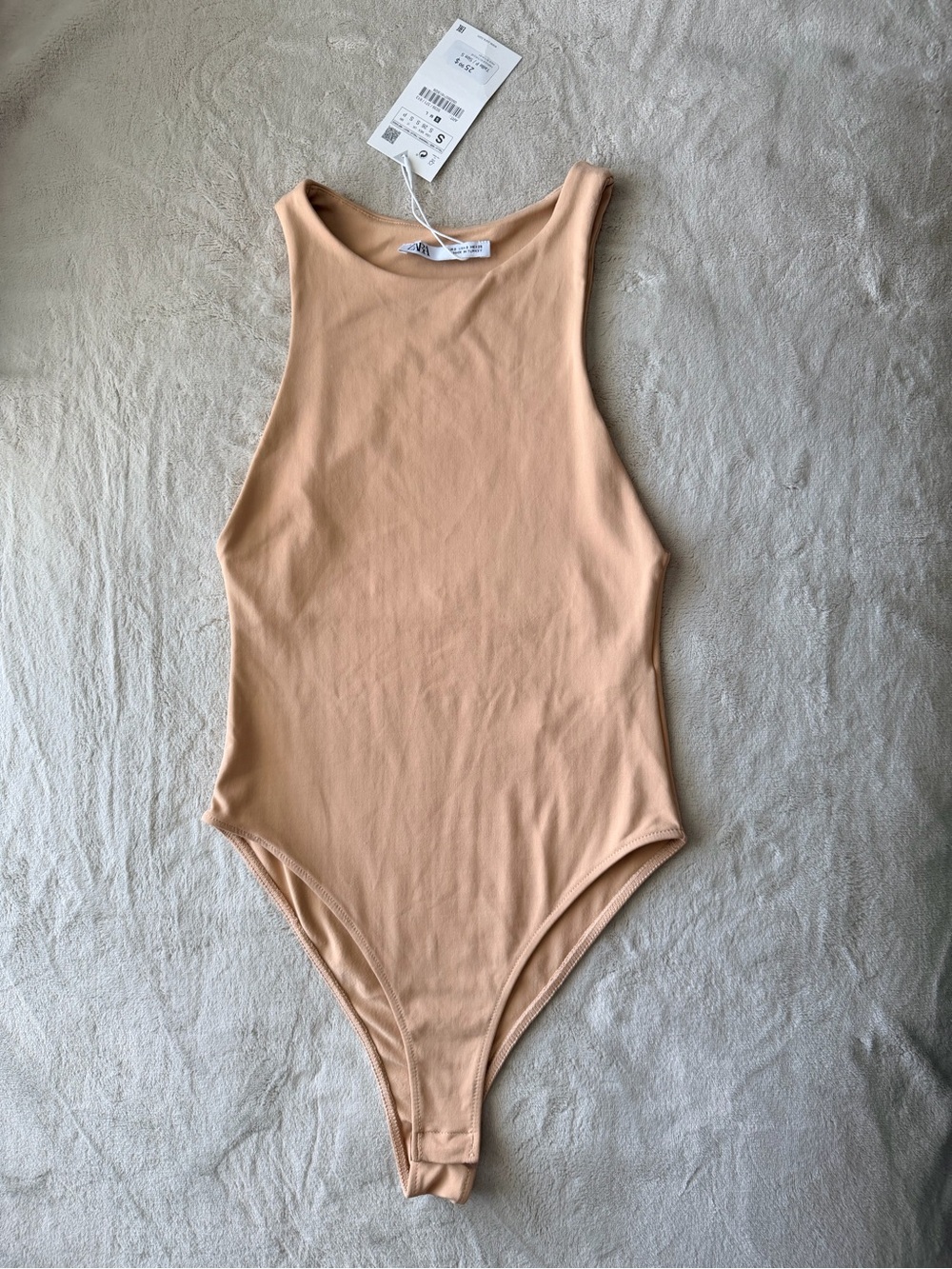 Zara Nude High-Neck Bodysuit – NWT
